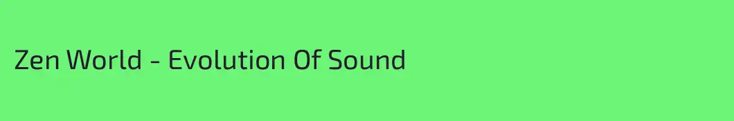 Zen World - Evolution Of Sound